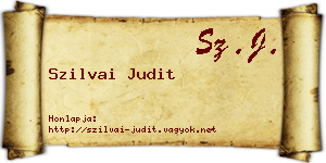 Szilvai Judit névjegykártya